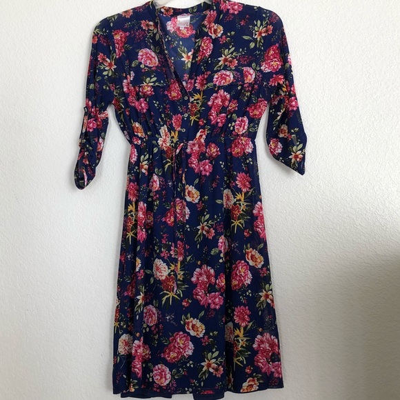 Beautiful floral semi-transparent dress - Picture 2 of 4